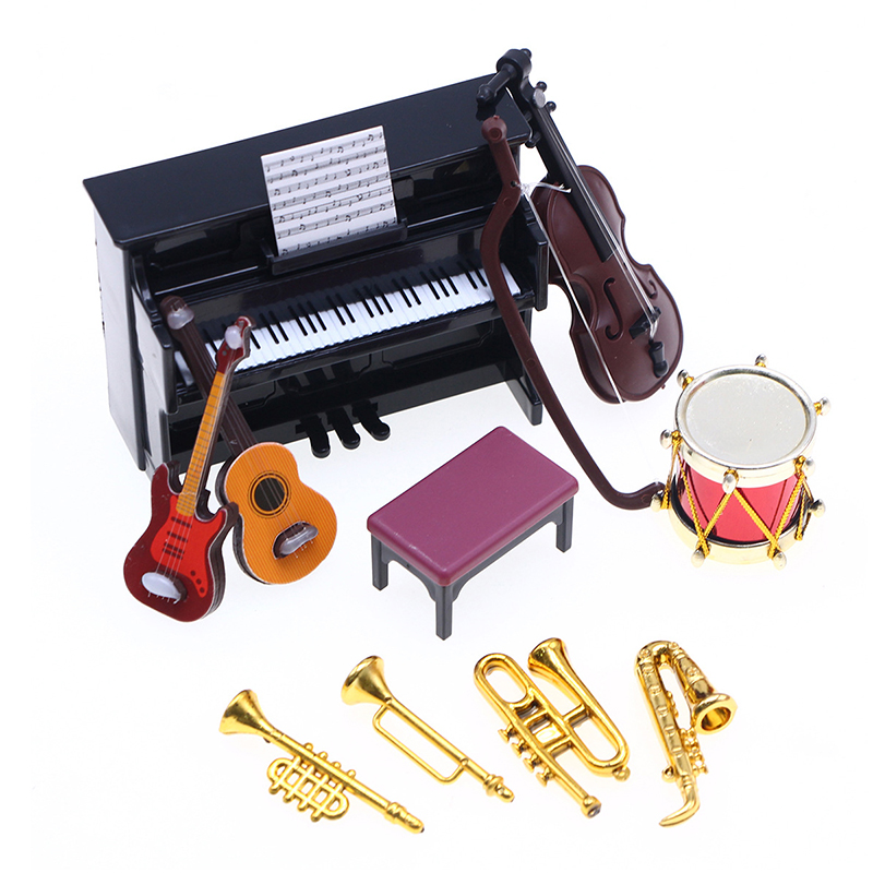 Musical Instrument Like Piano - مجموعة آلات موسيقية مصغرة كلاسيكية بمقياس