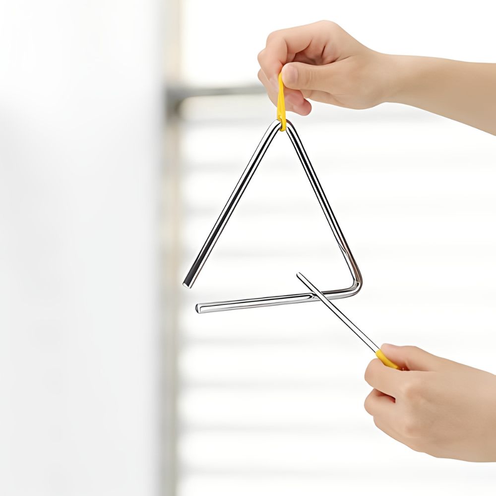 آلة إيقاعية مثلثة أورف مقاس 5/ - مراجعة Triangle Beater Music وسعره