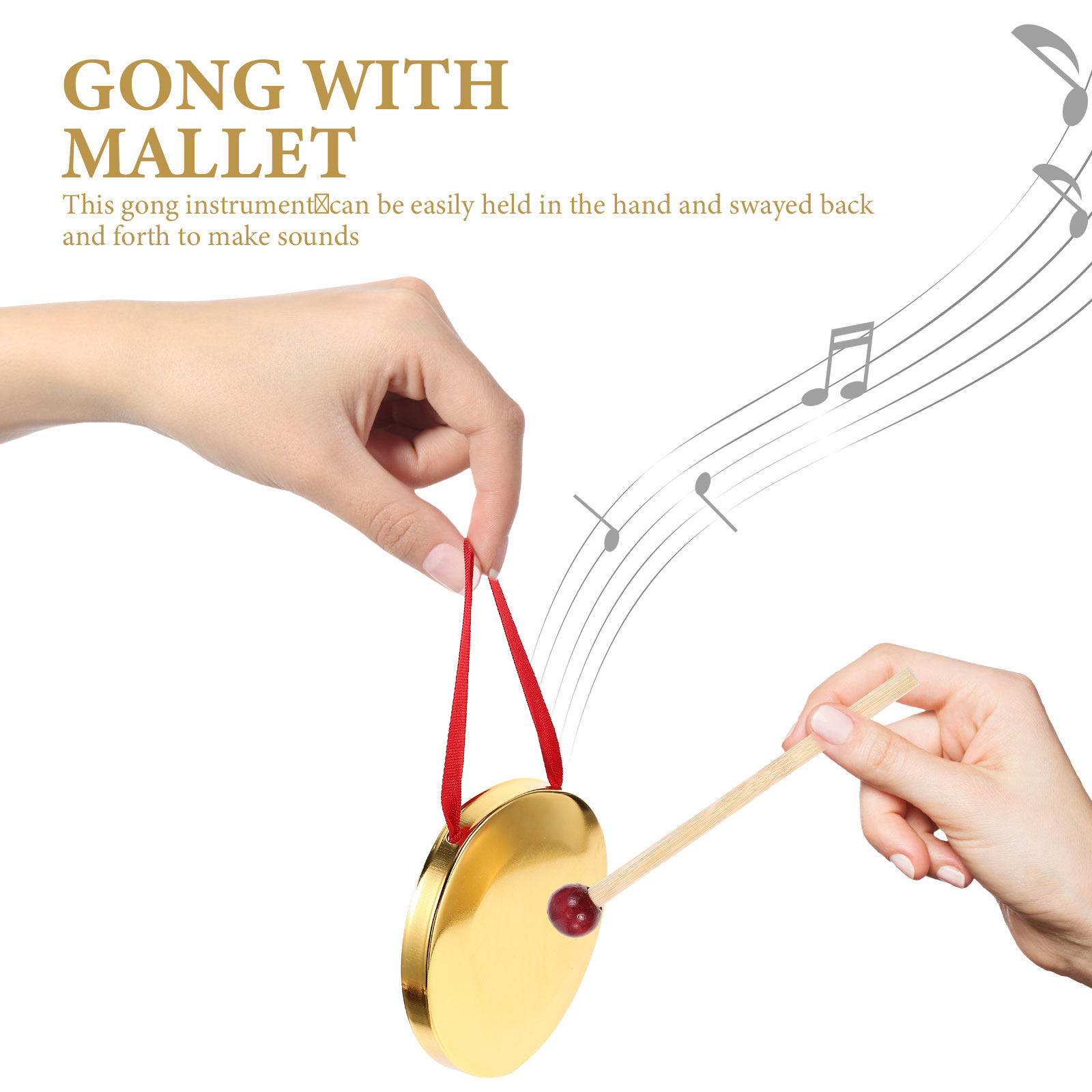 طقم واحد من الجونج المعدني الم - مراجعة Musical Instrument Gong وسعره